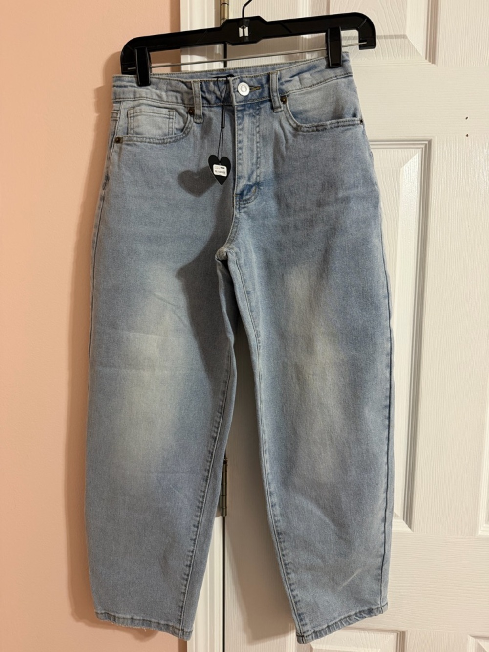 Fashion Nova - Girls Light Wash Barrels Jeans